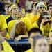 Michigan fans hang their heads as the clock clicks down against Louisville in national championship at the Georgia Dome in Atlanta on Monday, April 8, 2013. Melanie Maxwell I AnnArbor.com